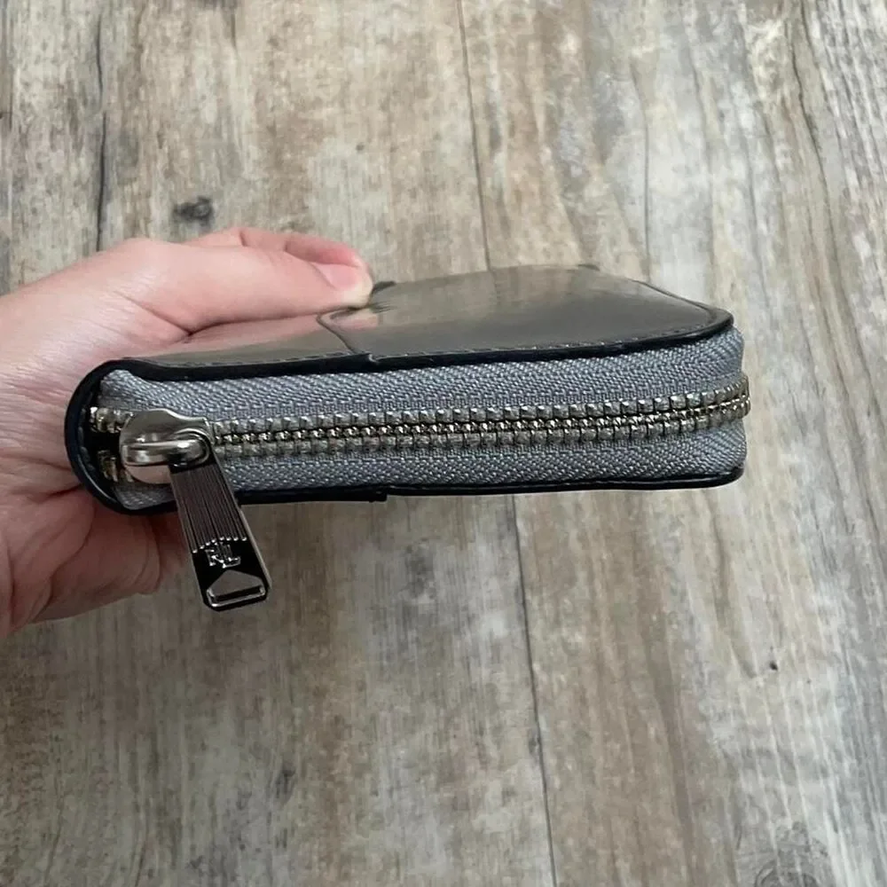 Ralph Lauren Wallet Large Zip Around With Tags Women's Silver Card Holder